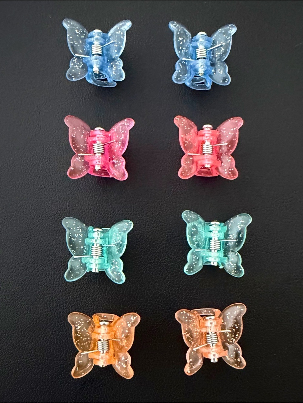 8 Mini Butterfly Glitter Hair Clips 🦋 #90s #y2k vibes